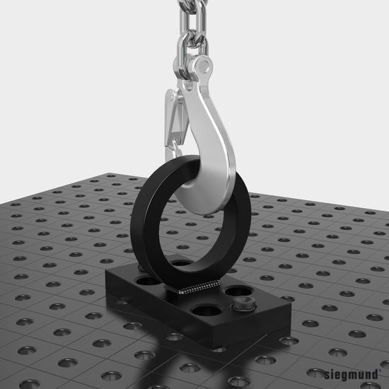 2 - 000835.N: Shipping Bracket for the Siegmund Metric Series Welding Tables (Nitrided) - 28mm Welding Table Accessories by Siegmund - The Flattest, Most Reliable Welding Tables & Fixturing Accessories in the World