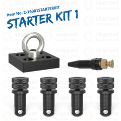2 - 16001STARTERKIT: The Metric System 16 Single Lifting Bracket Starter Kit for Tables 2,000 x 1,000mm & Smaller - 16mm Welding Table Accessories by Siegmund - The Flattest, Most Reliable Welding Tables & Fixturing Accessories in the World