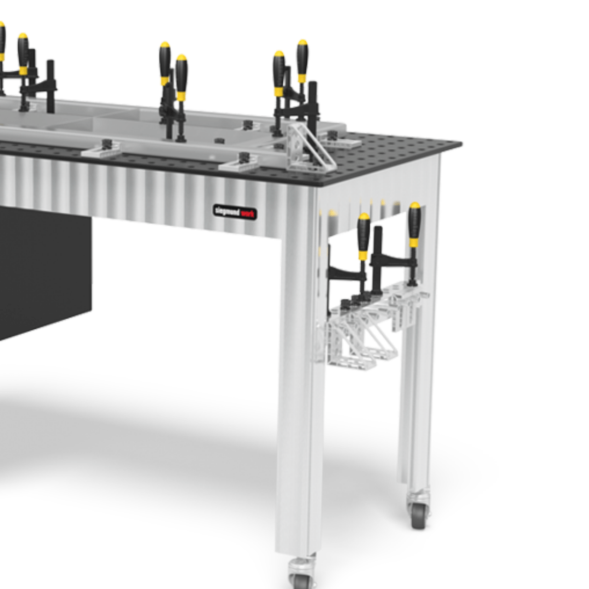 2 - 160621: Basic Screw Clamp for the System 16 Aluminum Table Profiles (Nitrided) - 16mm Welding Table Accessories by Siegmund - The Flattest, Most Reliable Welding Tables & Fixturing Accessories in the World
