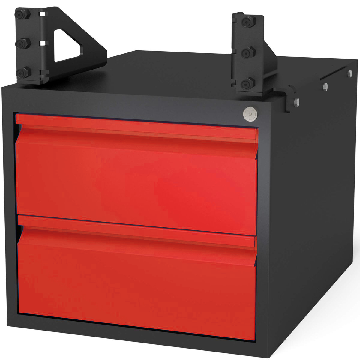 2-162990.1.R: Lockable 2 Drawer Sub Table Box Set for the System 16 PLUS Welding Tables - Siegmund Welding Tables USA (An Official Division of Quantum Machinery)