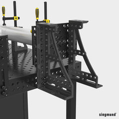 2 - 220134.N: 600mm GK Left Stop and Clamping Square (Nitrided) - 22mm Welding Table Accessories by Siegmund - The Flattest, Most Reliable Welding Tables & Fixturing Accessories in the World