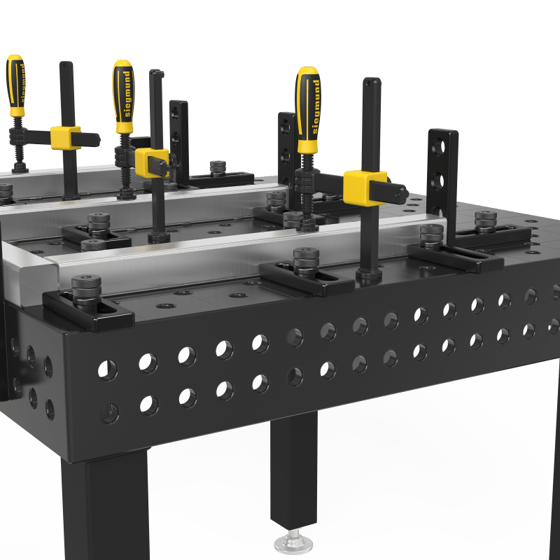 2 - 220410.N: 150mm L Universal Stop (Nitrided) - 22mm Welding Table Accessories by Siegmund - The Flattest, Most Reliable Welding Tables & Fixturing Accessories in the World