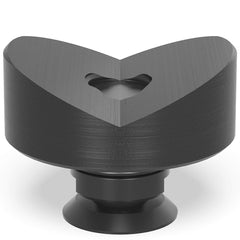 2 - 220648.1: 50mm Ø, 135° Prism with Screwed - In Collar (Burnished) - 22mm Welding Table Accessories by Siegmund - The Flattest, Most Reliable Welding Tables & Fixturing Accessories in the World