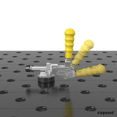 2 - 220710: Horizontal Toggle Clamp with Adapter - 22mm Welding Table Accessories by Siegmund - The Flattest, Most Reliable Welding Tables & Fixturing Accessories in the World