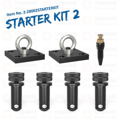 2 - 28002STARTERKIT: The Metric System 28 Dual Lifting Bracket Starter Kit for 2,400 x 1,200mm Welding Tables - 28mm Welding Table Accessories by Siegmund - The Flattest, Most Reliable Welding Tables & Fixturing Accessories in the World