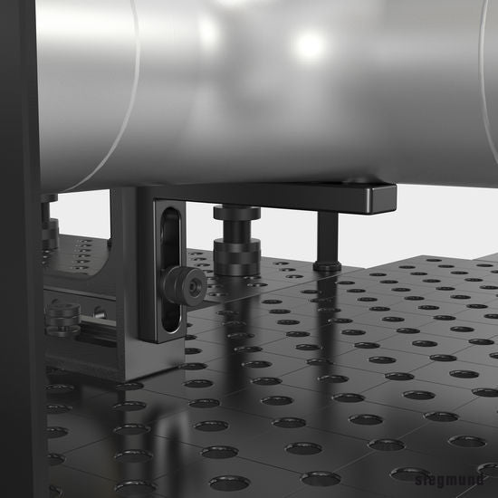 2 - 280112.N: 275mm L Stop and Clamping Square (Nitrided) - 28mm Welding Table Accessories by Siegmund - The Flattest, Most Reliable Welding Tables & Fixturing Accessories in the World