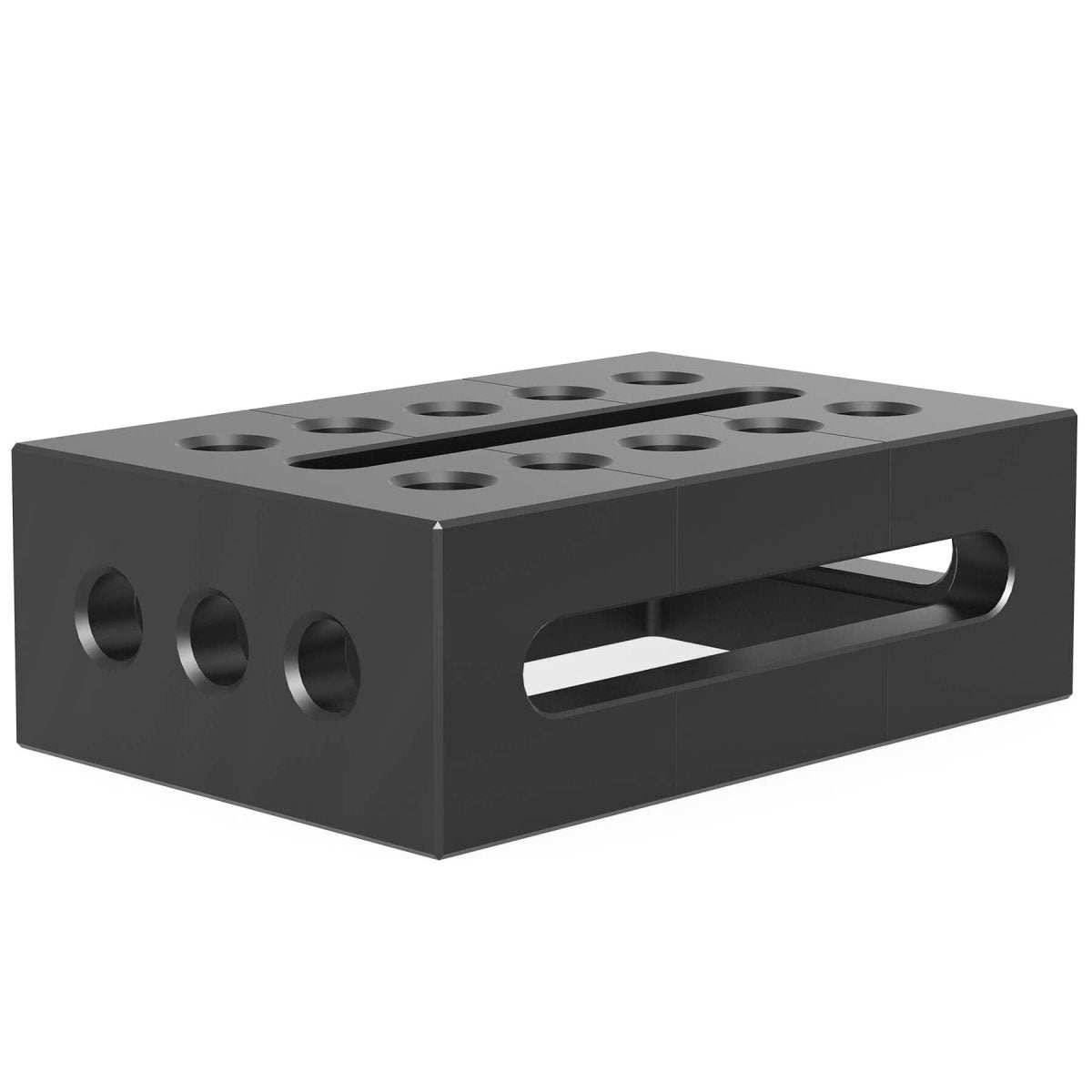 2 - 280301.N: 300x200x100mm Left Support and Clamping Frame Riser Block (Nitrided) - 28mm Welding Table Accessories by Siegmund - The Flattest, Most Reliable Welding Tables & Fixturing Accessories in the World