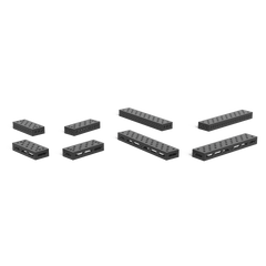 2 - 280311.P: 500x200x100mm Square U - Shape Riser Block with Left Side Oblong Holes/Slots (Plasma Nitrided) - 28mm Welding Table Accessories by Siegmund - The Flattest, Most Reliable Welding Tables & Fixturing Accessories in the World