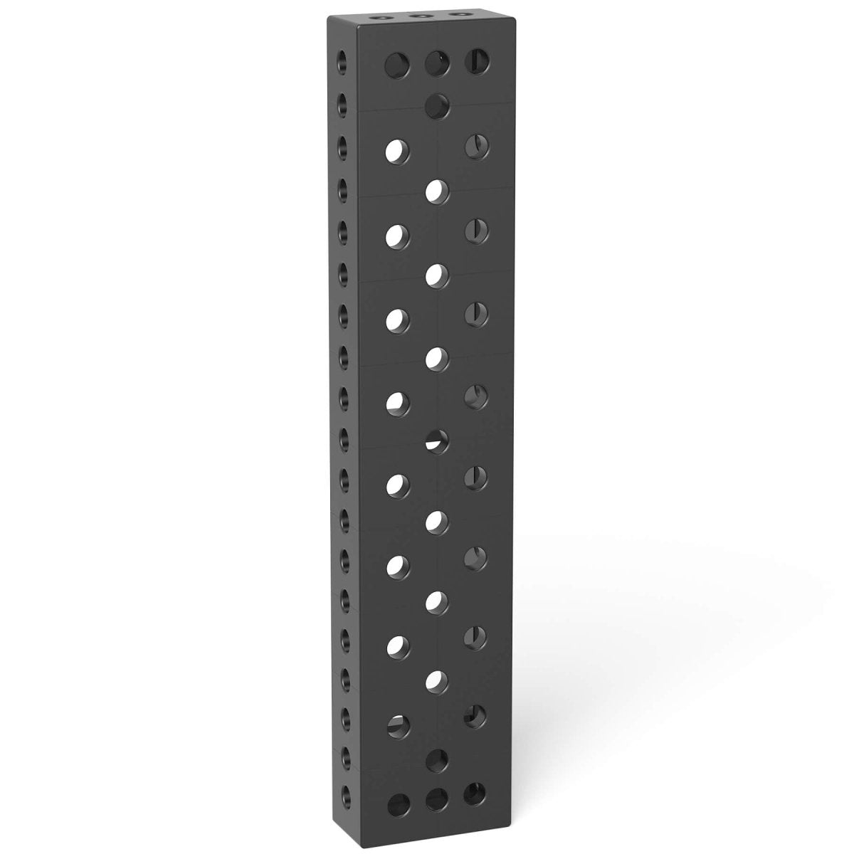 2 - 280322.P: 1,000x200x100mm Square U - Shape Riser Block with Right Side Oblong Holes/Slots (Plasma Nitrided) - 28mm Welding Table Accessories by Siegmund - The Flattest, Most Reliable Welding Tables & Fixturing Accessories in the World