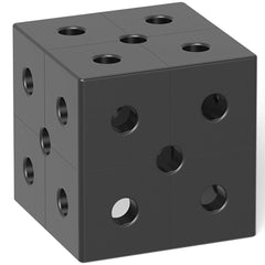 2 - 280396.1.P: 200x200x200mm Square U - Shape Riser Block (Plasma Nitrided) - 28mm Welding Table Accessories by Siegmund - The Flattest, Most Reliable Welding Tables & Fixturing Accessories in the World