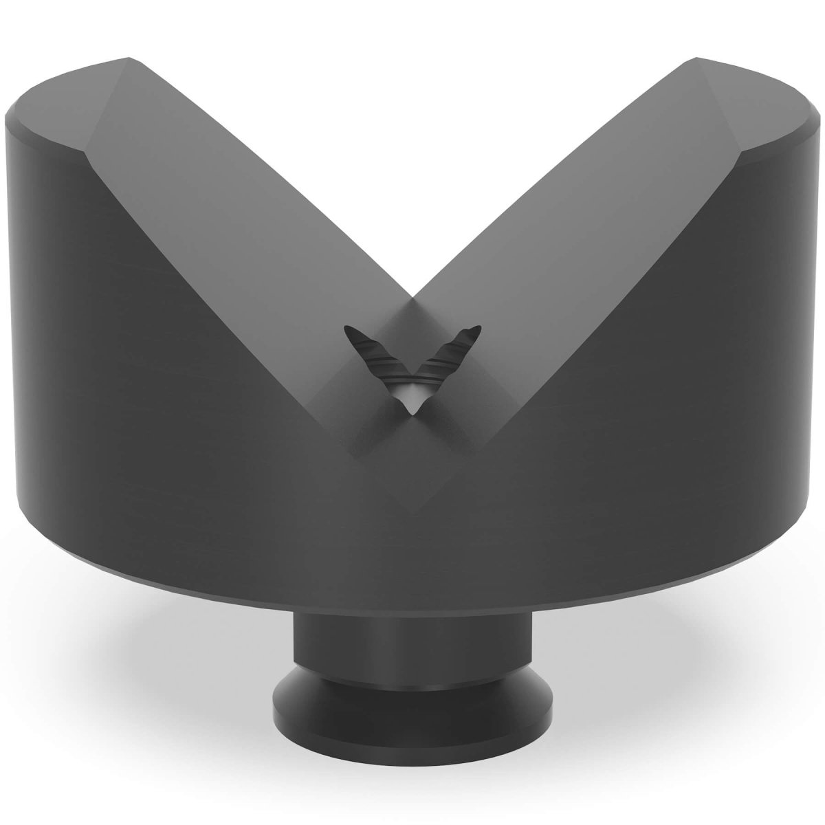 2 - 280647.1.PA: 80mm Ø, 90° Prism with Screwed - In Collar (Polyamide) - 28mm Welding Table Accessories by Siegmund - The Flattest, Most Reliable Welding Tables & Fixturing Accessories in the World