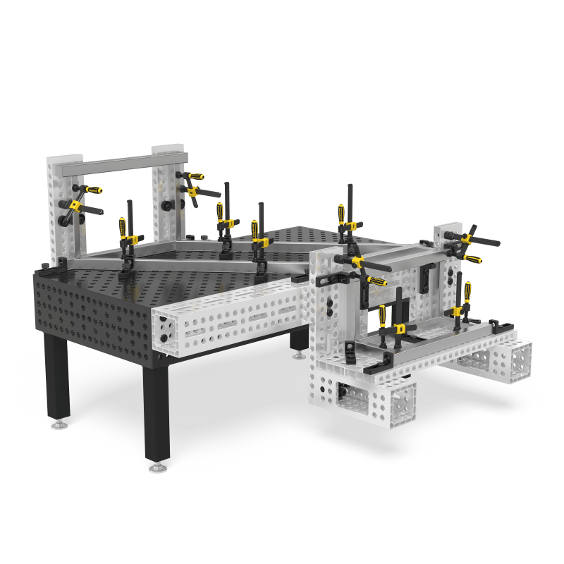 4 - AR28014200.VL: 2000x200x50 Aluminum Profile Bracket With Elongated Hole - 28mm Welding Table Accessories by Siegmund - The Flattest, Most Reliable Welding Tables & Fixturing Accessories in the World