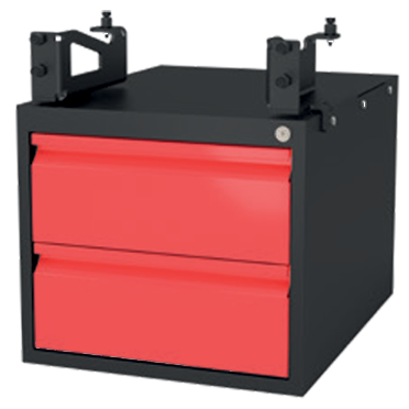US160990.1.r: Lockable Sub Table Box Including 2 Drawers for the System 16 Imperial Series Welding Tables