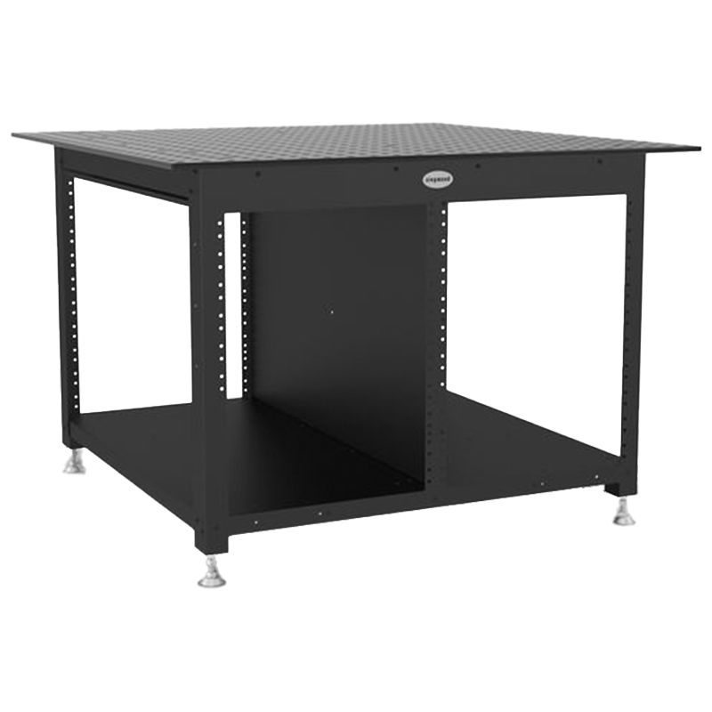 US164607: System 16 Workstation Including 4'x4' (48"x48") Perforated Plate with 3 Drawers, Half Closed Walls (Siegmund Imperial Series)
