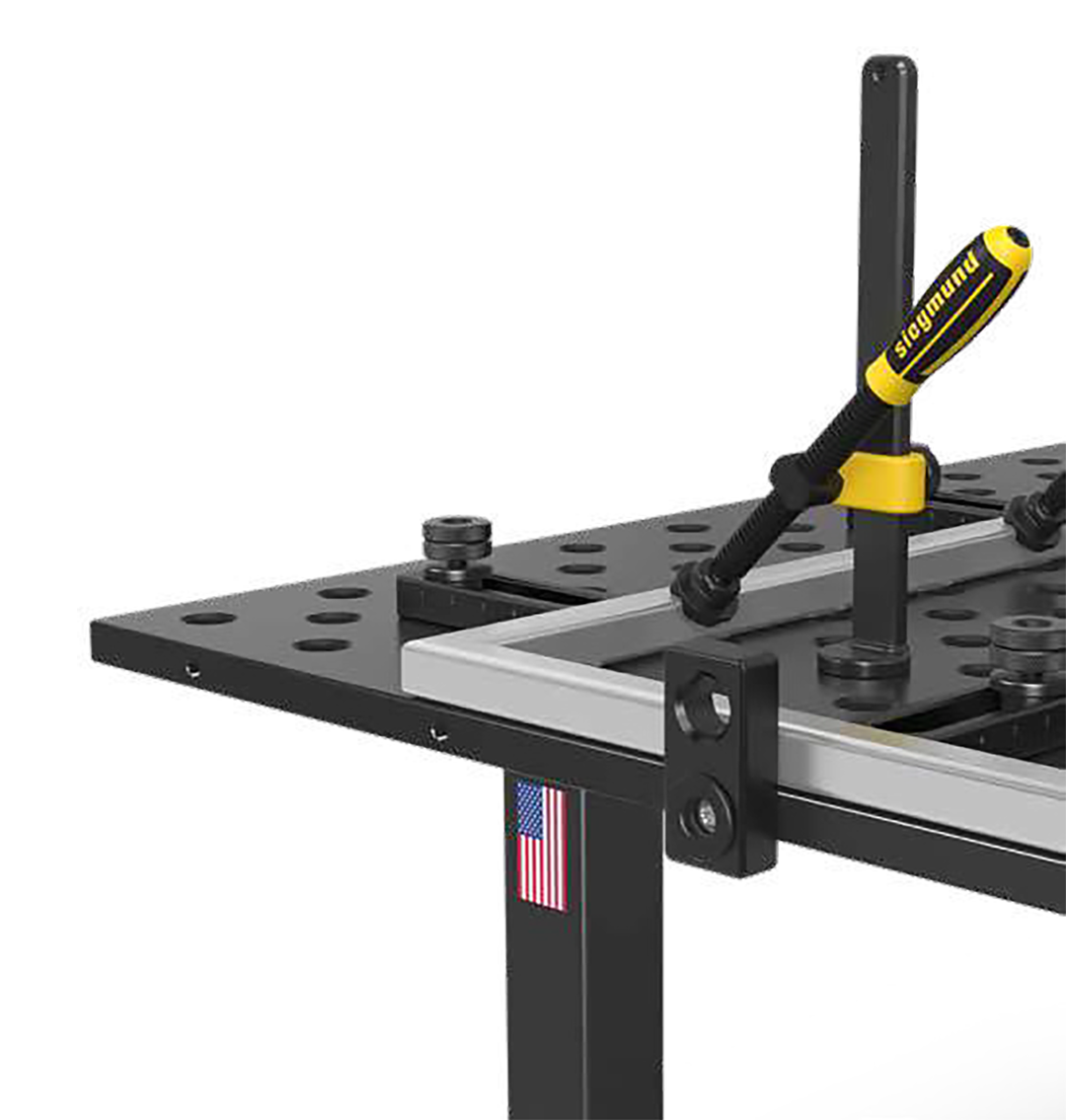 US280407.N: 4" Universal Stop (Nitrided) - Siegmund Welding Tables USA (An Official Division of Quantum Machinery)