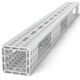 USAQ16014122.VLL: 4'x4" Aluminum U-Shape Profile with Elongated Holes - Siegmund Welding Tables USA (An Official Division of Quantum Machinery)
