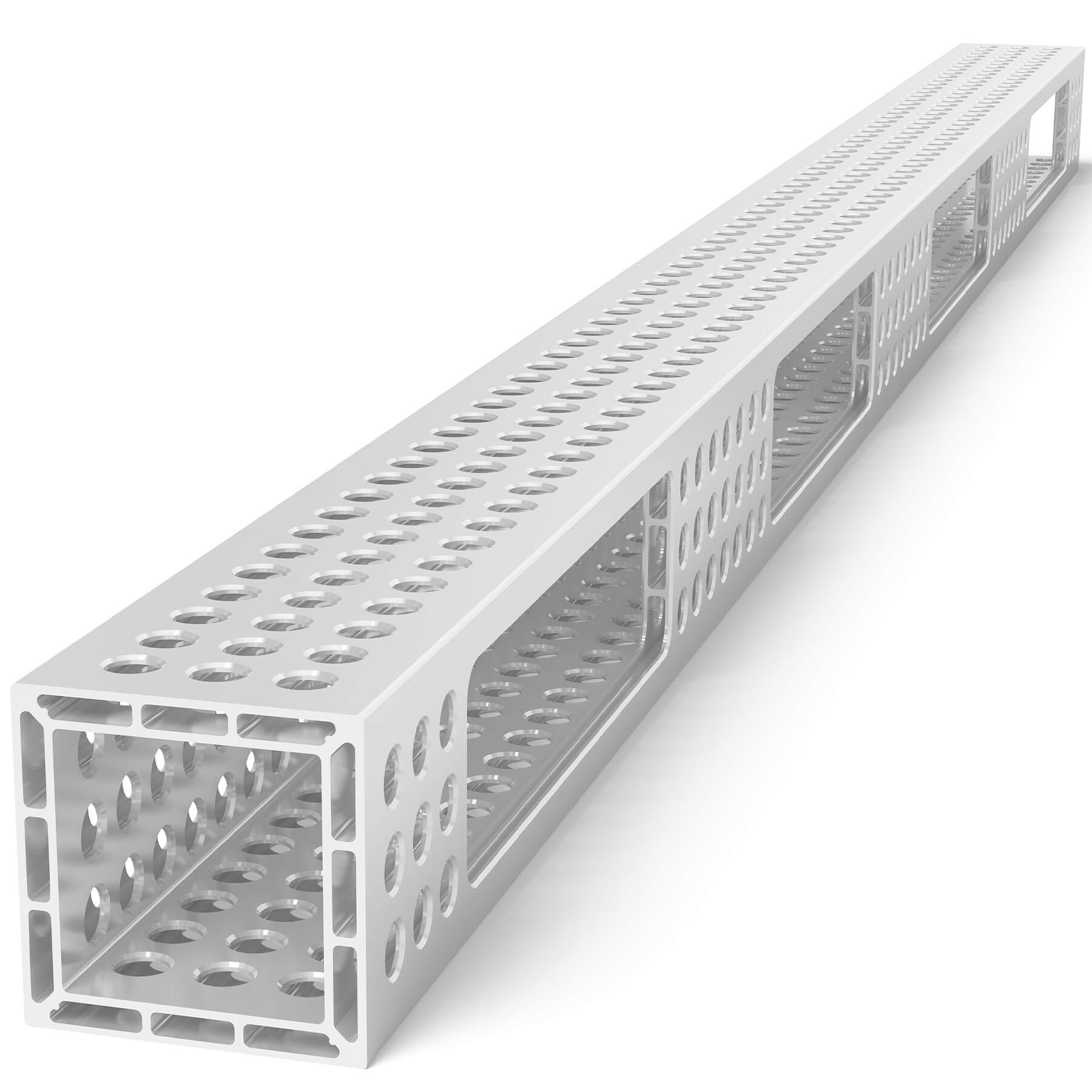 USAQ16014183.V: 6'x4" Aluminum U-Shape Profile with Full Grid Holes - Siegmund Welding Tables USA (An Official Division of Quantum Machinery)
