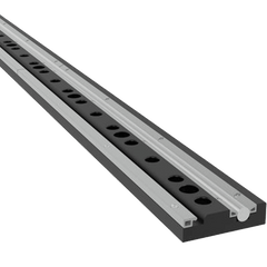USRSR120.P: 10' Foundation Rail with Round Rail for the System 28 Imperial (Inch) Series Rail System (Plasma Nitrided) - Siegmund Welding Tables USA (An Official Division of Quantum Machinery)