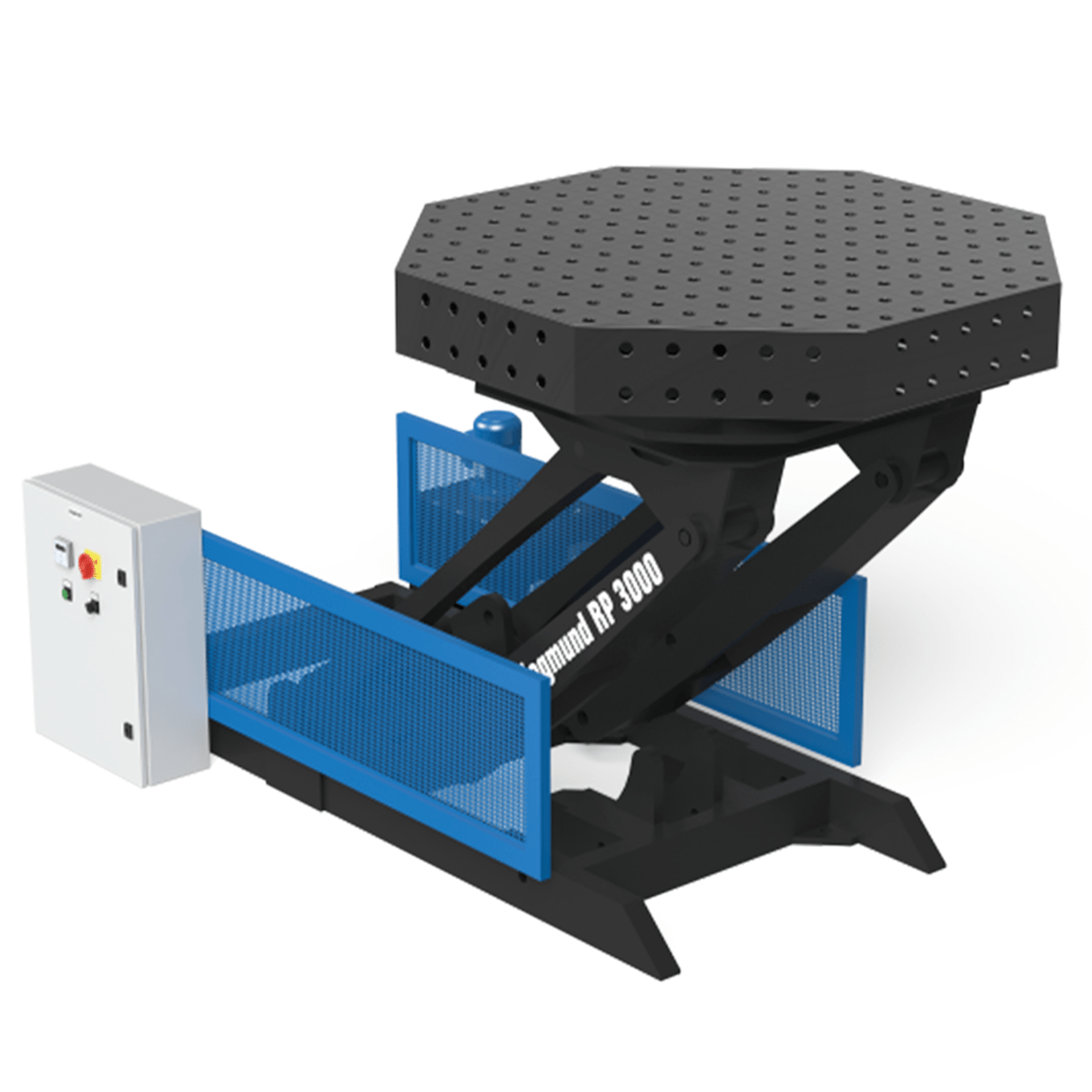 Siegmund RP 3000 Roto - Positioner with 1,200mm Octagonal Welding Table Top (Plasma Nitrided) - Welding Positioner by Siegmund - The Flattest, Most Reliable Welding Tables & Fixturing Accessories in the World