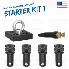 US16001STARTERKIT: The Imperial System 16 Single Lifting Bracket Starter Kit for Tables 4'x5' & Smaller - 16mm Imperial Series Welding Table Accessories by Siegmund - The Flattest, Most Reliable Welding Tables & Fixturing Accessories in the World