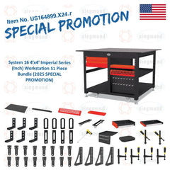 US164899.X24.r: System 16 4'x4' Imperial Series (Inch) Workstation Bundle (2025 SPECIAL PROMOTION) - System 16 Imperial Series Welding Tables by Siegmund - The Flattest, Most Reliable Welding Tables & Fixturing Accessories in the World