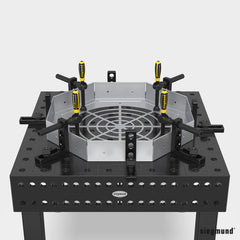 US280110.N: 7" L Stop and Clamping Square (Nitrided) - 28mm Imperial Series Welding Table Accessories by Siegmund - The Flattest, Most Reliable Welding Tables & Fixturing Accessories in the World
