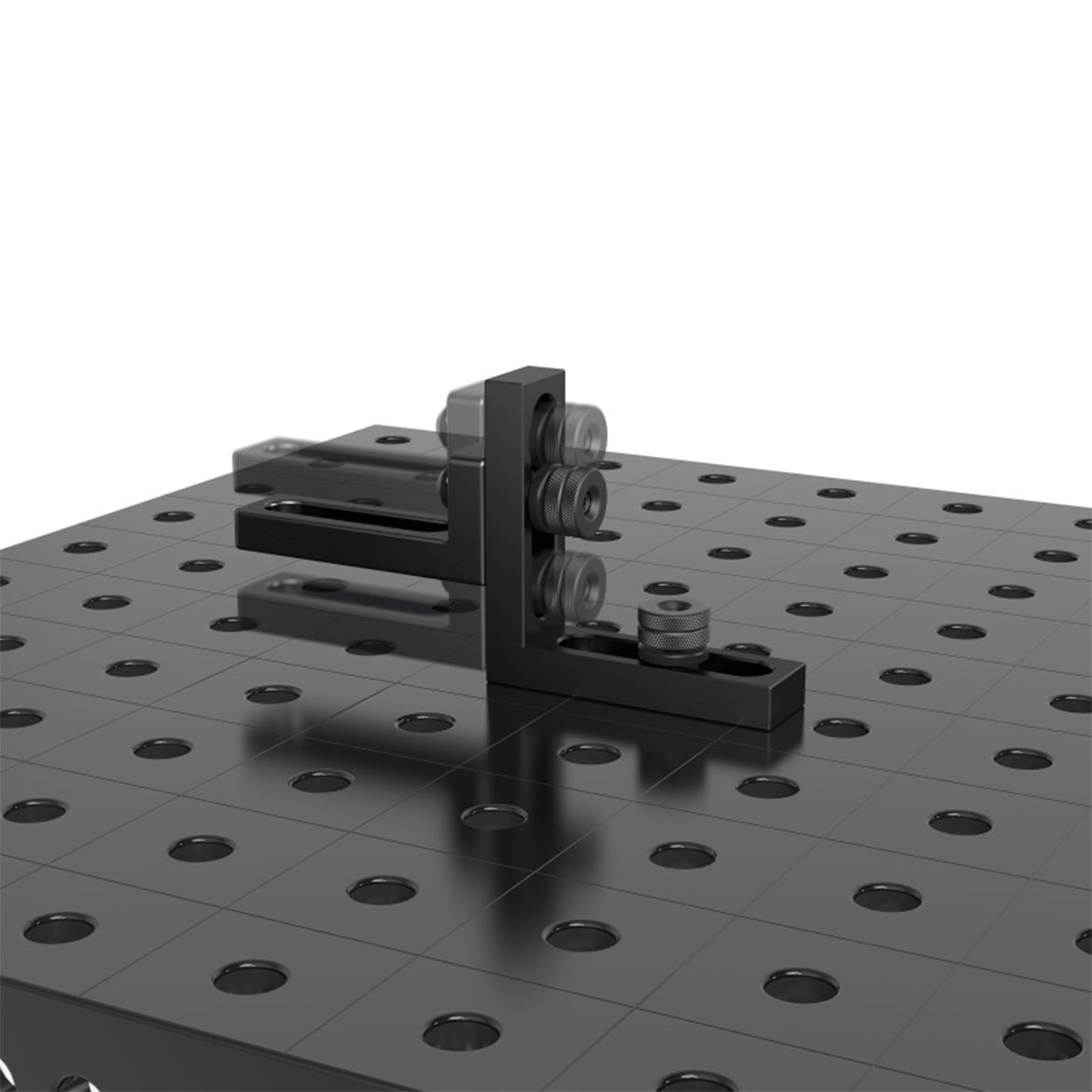 US280111.N: 7" WL Stop and Clamping Square (Nitrided) - 28mm Imperial Series Welding Table Accessories by Siegmund - The Flattest, Most Reliable Welding Tables & Fixturing Accessories in the World