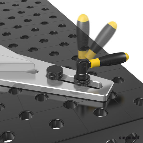 US280516: Fast Clamping Bolt with Handle (Burnished) - 28mm Imperial Series Welding Table Accessories by Siegmund - The Flattest, Most Reliable Welding Tables & Fixturing Accessories in the World