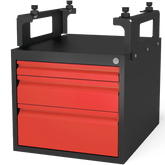 US281990.2.r: Lockable Sub Table Box Including 3 Drawers for the System 28 Basic Imperial Series Welding Tables - 28mm Imperial Series Welding Table Accessories by Siegmund - The Flattest, Most Reliable Welding Tables & Fixturing Accessories in the World