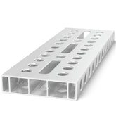 USAR28014061.VL: 2'x8" Aluminum Profile Bracket with Elongated Holes For System 28 Imperial Series Welding Tables - 28mm Imperial Series Welding Table Accessories by Siegmund - The Flattest, Most Reliable Welding Tables & Fixturing Accessories in the World