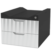 USBX000990: Sub Table Box with 2 Drawers for the System 16 Siegmund Imperial Series (Inch) Workbench - System 16 Imperial Series Welding Tables by Siegmund - The Flattest, Most Reliable Welding Tables & Fixturing Accessories in the World