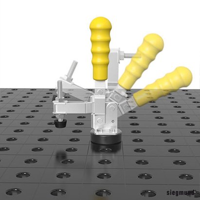 USCS009084: 2200 Vertical Clamp without Adapter - 16mm Imperial Series Welding Table Accessories by Siegmund - The Flattest, Most Reliable Welding Tables & Fixturing Accessories in the World