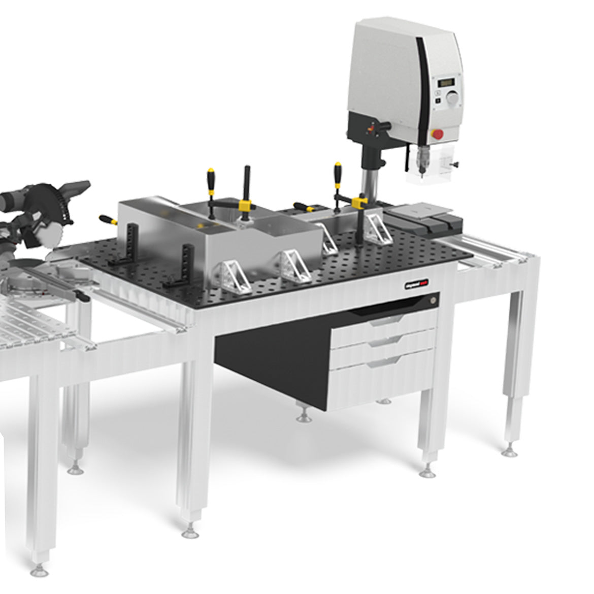 USMT160408: 16"x32" Machine Table for the System 16 Siegmund Imperial Series (Inch) Workbench - System 16 Imperial Series Welding Tables by Siegmund - The Flattest, Most Reliable Welding Tables & Fixturing Accessories in the World