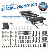 USRS002.25: System 28 Siegmund Imperial Above Ground Rail System 190 Piece Bundle (2026 SPECIAL PROMOTION) - System 28 Imperial Series Welding Tables by Siegmund - The Flattest, Most Reliable Welding Tables & Fixturing Accessories in the World