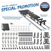 USRS003.25: System 28 Siegmund Imperial Above Ground Rail System 215 Piece Bundle (2026 SPECIAL PROMOTION) - System 28 Imperial Series Welding Tables by Siegmund - The Flattest, Most Reliable Welding Tables & Fixturing Accessories in the World