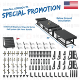 USRS004.25: System 28 Siegmund Imperial Below Ground Rail System 184 Piece Bundle (2026 SPECIAL PROMOTION) - System 28 Imperial Series Welding Tables by Siegmund - The Flattest, Most Reliable Welding Tables & Fixturing Accessories in the World