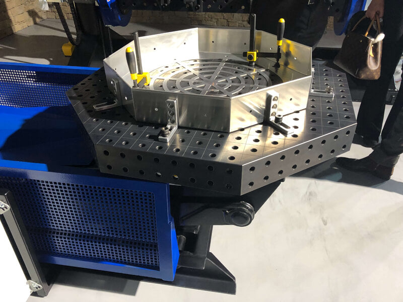 System 22 1,400x150mm (55.1"x5.9") Siegmund Octagonal Welding Table with Plasma Nitration (Item No. 2-921422.P) - Siegmund Welding Tables and Fixtures USA - A Division of Quantum Machinery Group
