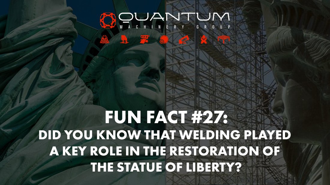 Fun Fact #27: Did you know that welding played a key role in the restoration of the Statue of Liberty? - Siegmund Welding Tables USA (An Official Division of Quantum Machinery)