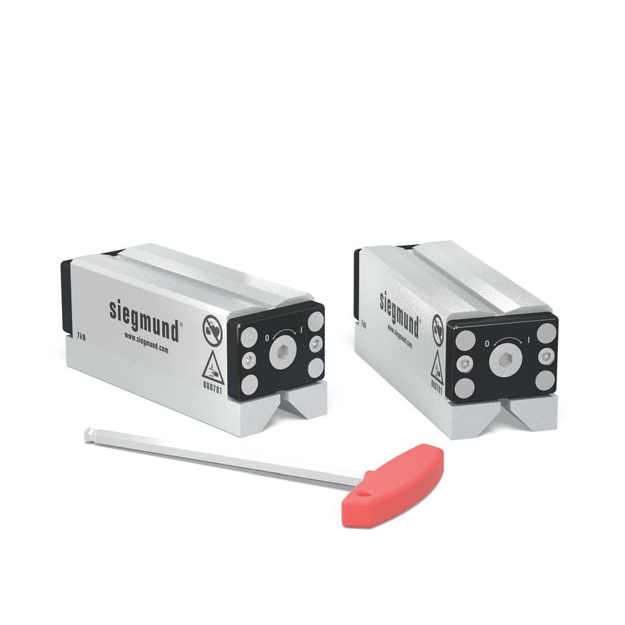 2 - 000781.Set: Set Duo Magnet Clamping Block 7 - 28mm Welding Table Accessories by Siegmund - The Flattest, Most Reliable Welding Tables & Fixturing Accessories in the World