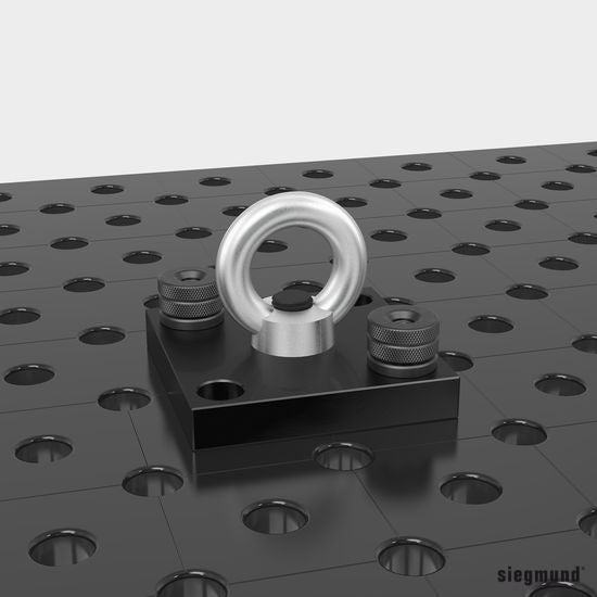 2 - 000830.N: Shipping Bracket with Fastening Plate (Nitrided) - 28mm Welding Table Accessories by Siegmund - The Flattest, Most Reliable Welding Tables & Fixturing Accessories in the World