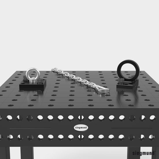 2 - 000830.N: Shipping Bracket with Fastening Plate (Nitrided) - 28mm Welding Table Accessories by Siegmund - The Flattest, Most Reliable Welding Tables & Fixturing Accessories in the World