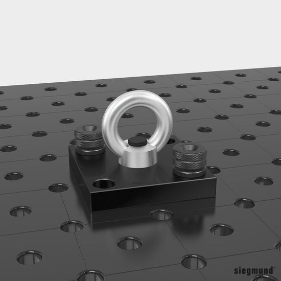 2 - 000830.N: Shipping Bracket with Fastening Plate (Nitrided) - 28mm Welding Table Accessories by Siegmund - The Flattest, Most Reliable Welding Tables & Fixturing Accessories in the World