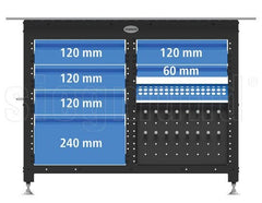 2 - 004205: 120mm Drawer for the Siegmund Welding Tables - 16mm Welding Table Accessories by Siegmund - The Flattest, Most Reliable Welding Tables & Fixturing Accessories in the World