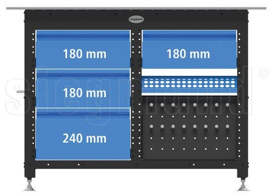 2 - 004210: 180mm Drawer for the Siegmund Welding Tables - 16mm Welding Table Accessories by Siegmund - The Flattest, Most Reliable Welding Tables & Fixturing Accessories in the World