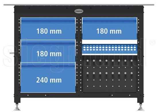 2 - 004215: 240mm Drawer for the Siegmund Welding Tables - 16mm Welding Table Accessories by Siegmund - The Flattest, Most Reliable Welding Tables & Fixturing Accessories in the World