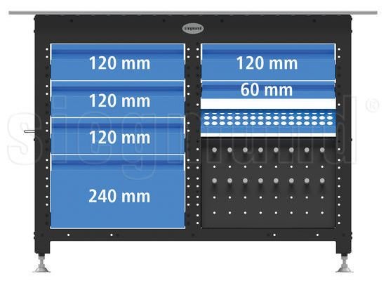 2 - 004215: 240mm Drawer for the Siegmund Welding Tables - 16mm Welding Table Accessories by Siegmund - The Flattest, Most Reliable Welding Tables & Fixturing Accessories in the World