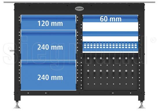 2 - 004215: 240mm Drawer for the Siegmund Welding Tables - 16mm Welding Table Accessories by Siegmund - The Flattest, Most Reliable Welding Tables & Fixturing Accessories in the World