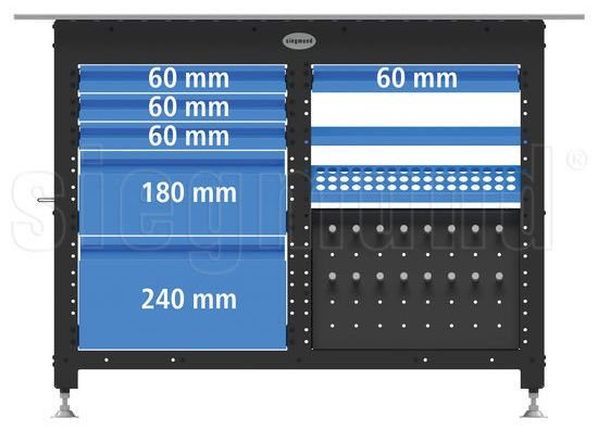 2 - 004215: 240mm Drawer for the Siegmund Welding Tables - 16mm Welding Table Accessories by Siegmund - The Flattest, Most Reliable Welding Tables & Fixturing Accessories in the World