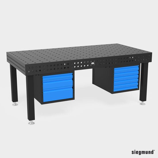 2 - 004220: 60 mm Drawer With Clip Rail For Lockable Sub Table Box - 16mm Welding Table Accessories by Siegmund - The Flattest, Most Reliable Welding Tables & Fixturing Accessories in the World