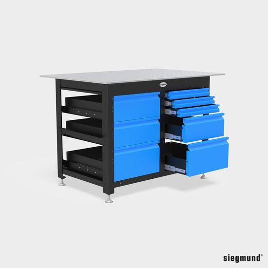 2 - 004220.WS: 60 mm Drawer With Clip Rail For Siegmund Workstation - 16mm Welding Table Accessories by Siegmund - The Flattest, Most Reliable Welding Tables & Fixturing Accessories in the World